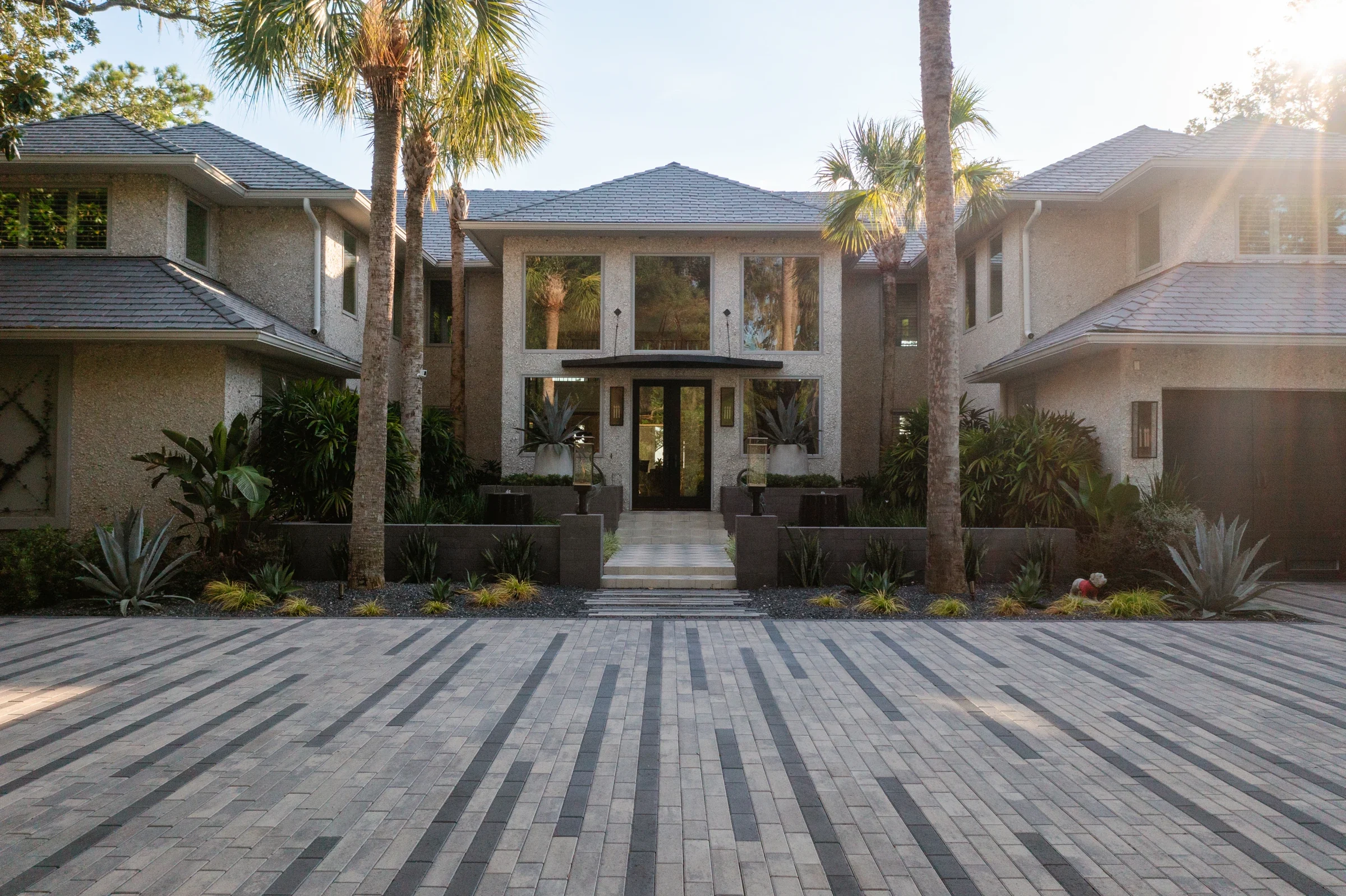 Front Entry & Street Presence at Lakeside Luxury